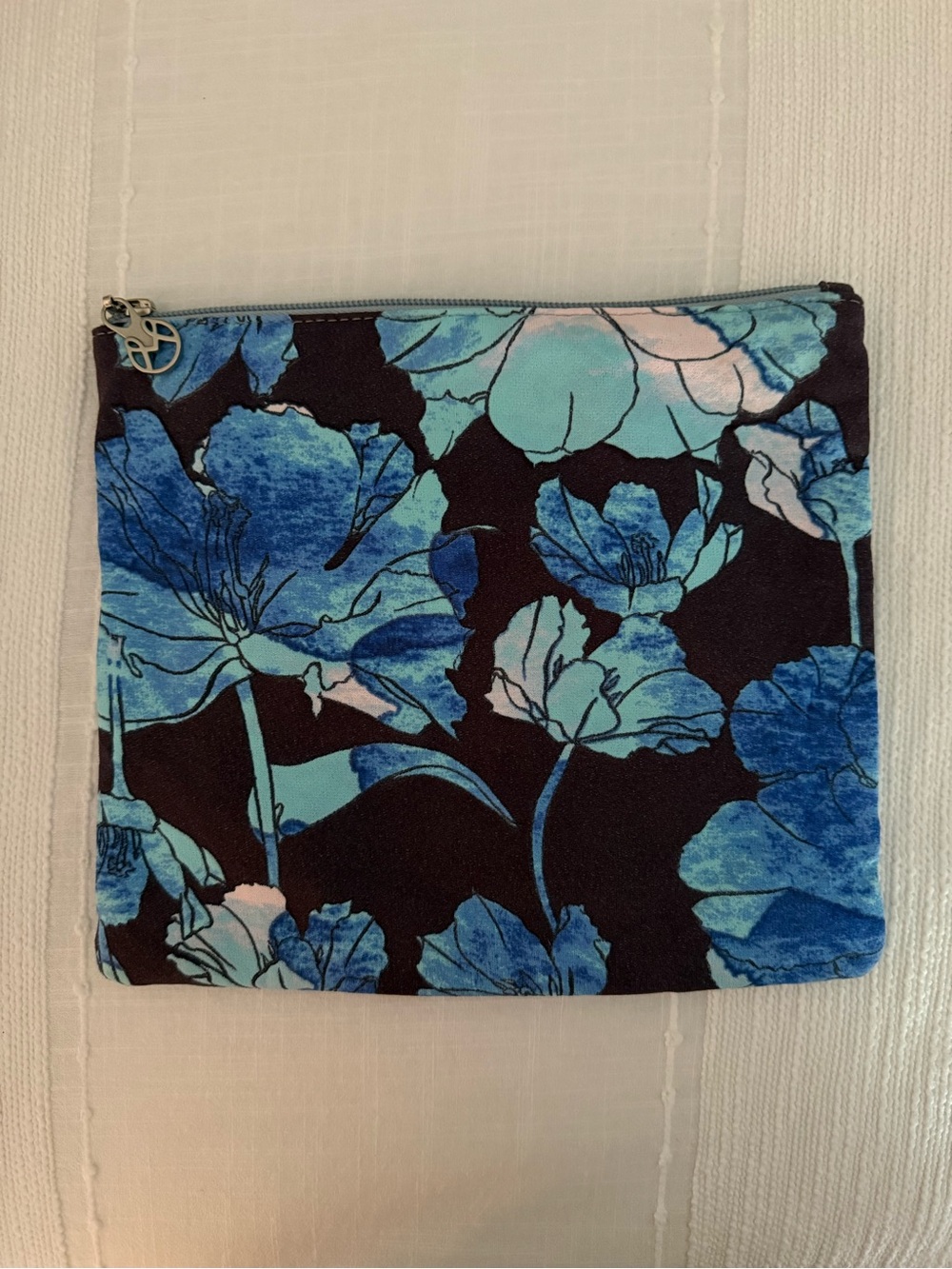 Maaji Floral Blue Zip Pouch